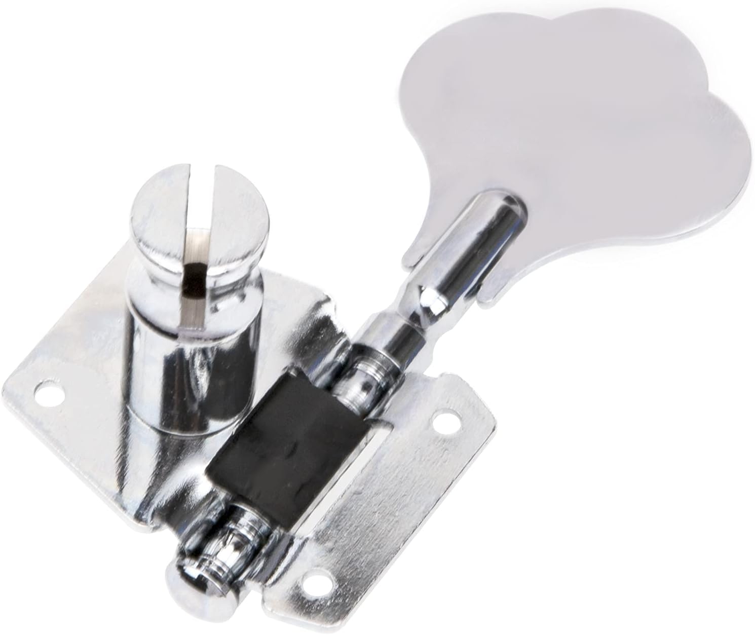 4Pcs Yootones Open Gear Machine Heads Tuners Tuning Pegs 2 Left 2 Right Compatible with 4 Strings Fender Precison Jazz Bass Guitar (Silver)