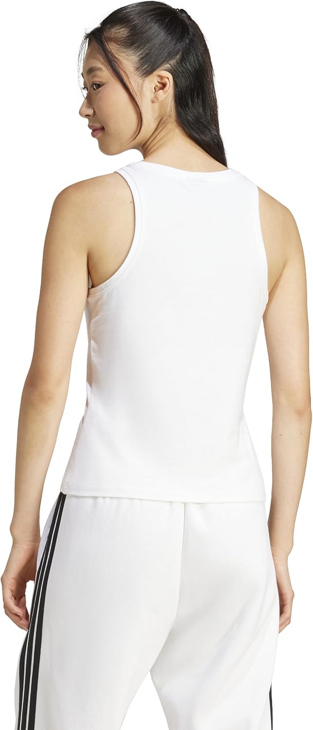 Adidas Womens Essentials Linear Slim Cotton Tank Top - Image 4