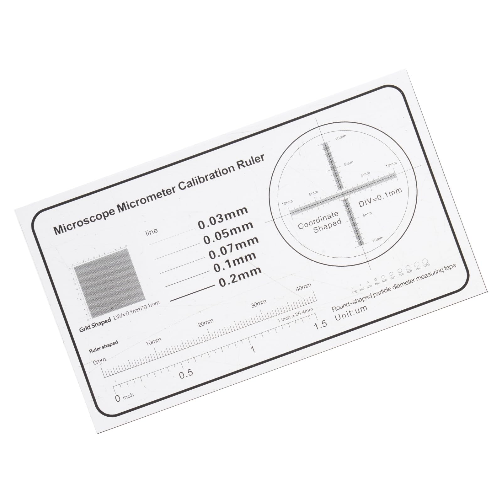 Xagmodshn C Alibration Ruler Slide 0.1Mm For Microscope Measurement Microscope Micrometer Ideal For Scientifi Work Micrometer Ruler