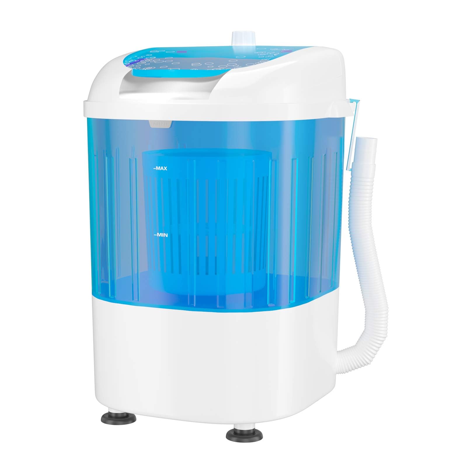 GOPLUS Mini Waschmaschine 2 KG, Camping Waschmaschine, 10 Minuten Schnellwäsche, Reisewaschmaschine Toplader, ideal für Wohnwagen, Wohnmobile und Camping