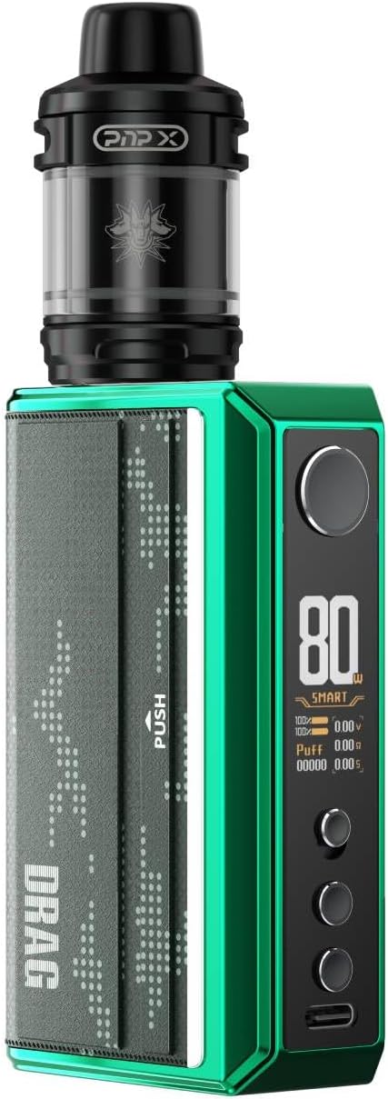 Drag 5 Kit Mod Tank Starter Kit 2ml Capacity (Battery not included) (No Liquid No Nicotine) (Green)