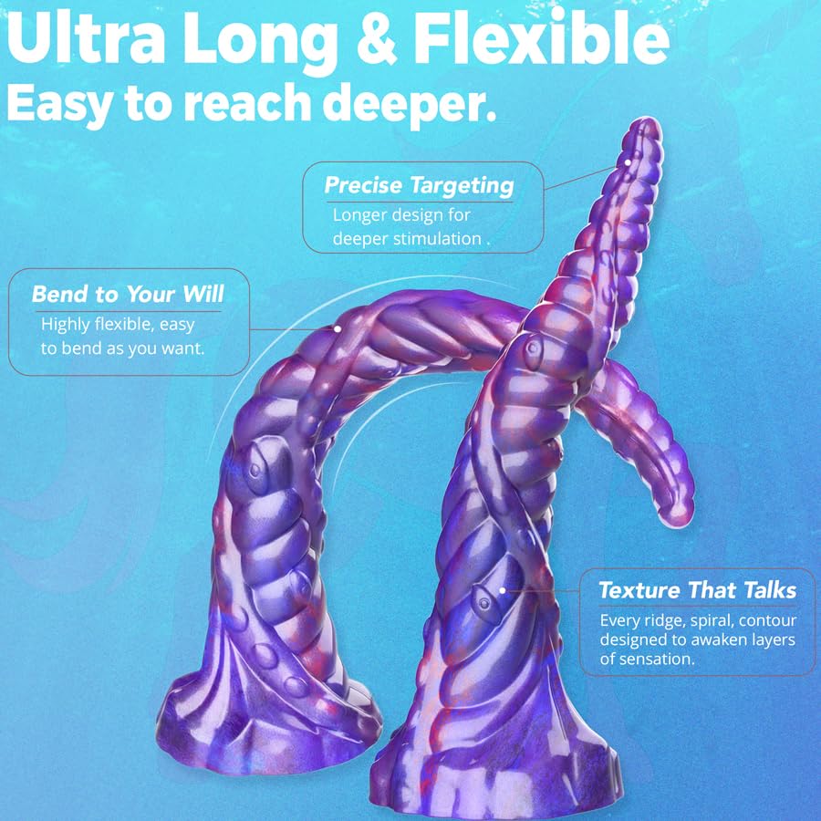 12 Inch Unicorn Horn G Spot Anal Dildo Prostate Massager with Suction Cup - Image 3
