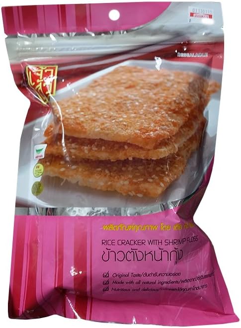 Chao Sua Thai Jasmine Rice Crackers with Shrimp Floss wt. 115 g.