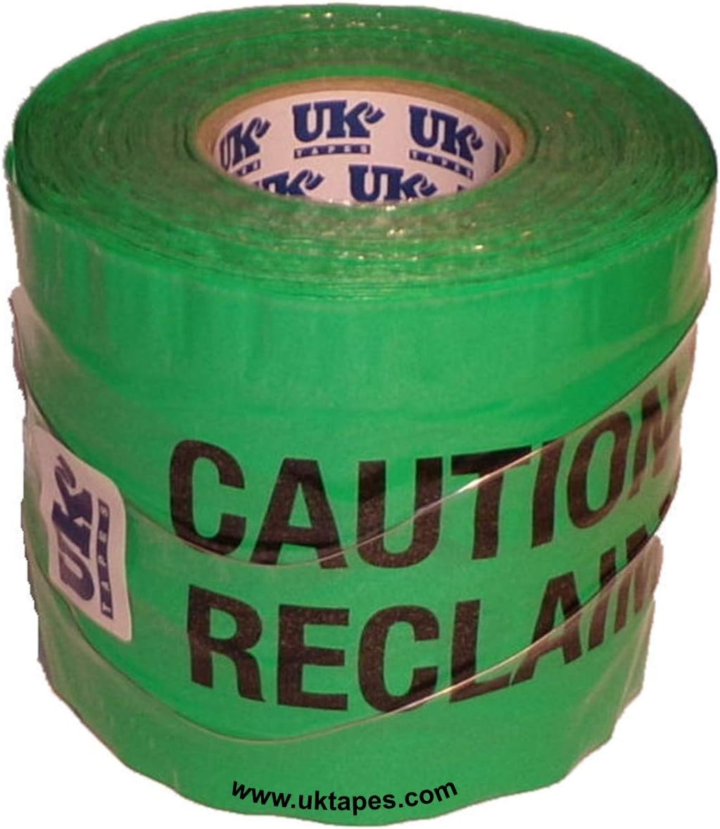 CAUTION RECLAIMED WATER BELOW detection tape WAVEYWIRE underground
