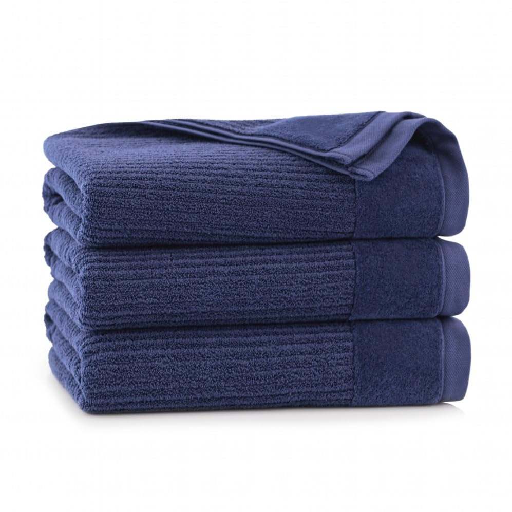 Serviette de Douche en 100% Coton Égyptien Haut de Gamme ZWOLTEX Bleu