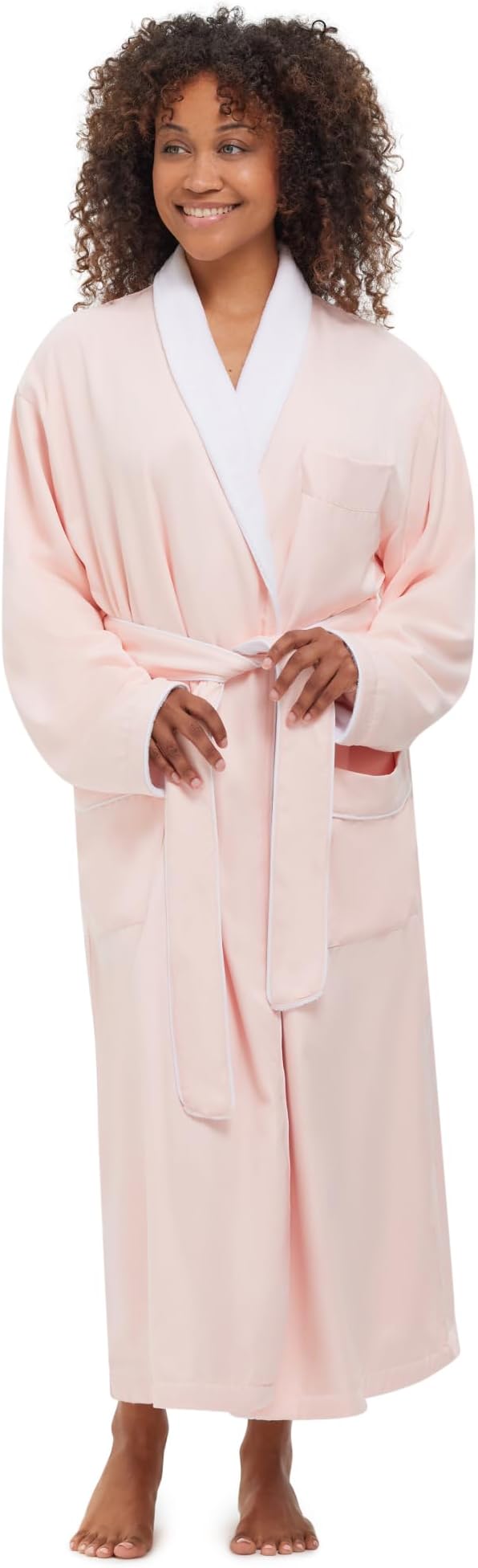 MONARCH Unisex Plush Lined Microfiber Bath Robe - Soft Shell with Polyester Lining, Resort-Grade Hotel & Spa Robe with Pocket