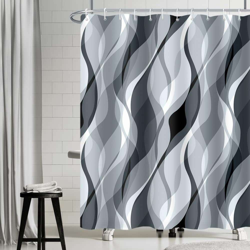 Uiiooazy Blue Mist Shower Curtain