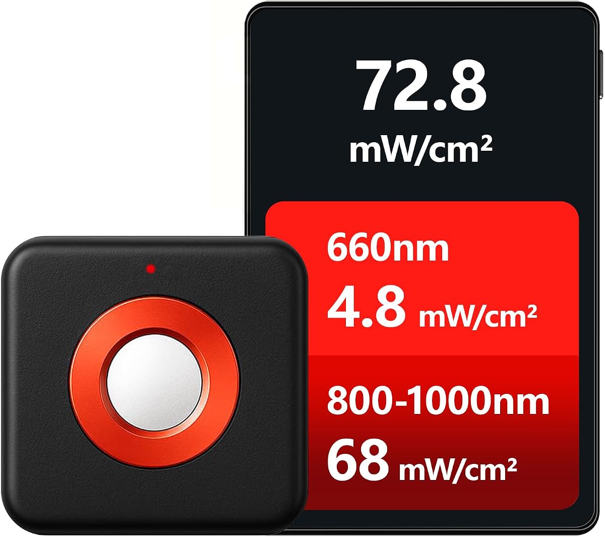 High-Precision LED Phototherapy Light Meter – Accurately Measures 660nm Red Light and 850nm Near-Infrared (NIR) Irradiance