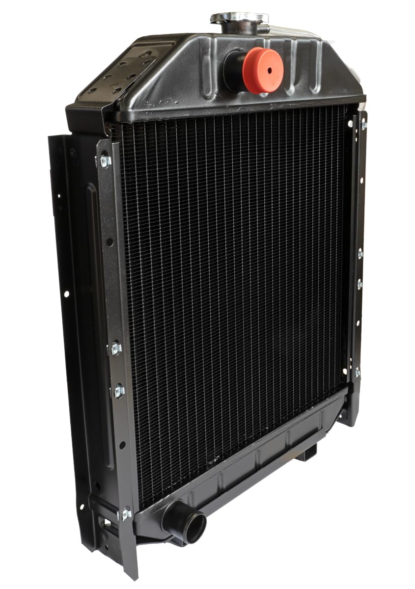 Ama Radiatore per Trattore Adattabile Fiat 4973345 – Rame di Alta Qualità, Sistema di Raffreddamento a 4 Elementi da 59 mm