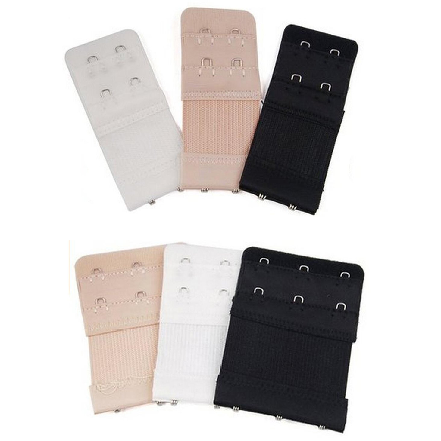 Yeloee Women's 2&3 Hooks Yesmin 6Pcs Soft Comfortable Bra 2 Hooks And 3 Hooks Extender