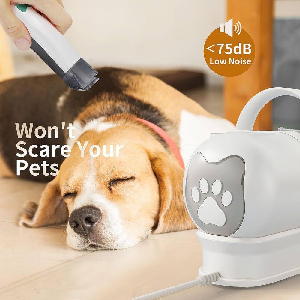 Kit di Toelettatura per Animali 7 in 1 con Aspiratore | Kit per La Toelettatura del Cane | Aspiratore Potente 13000pa | Ideale per Cani E Gatti: Toelettatura E Gestione della Muta