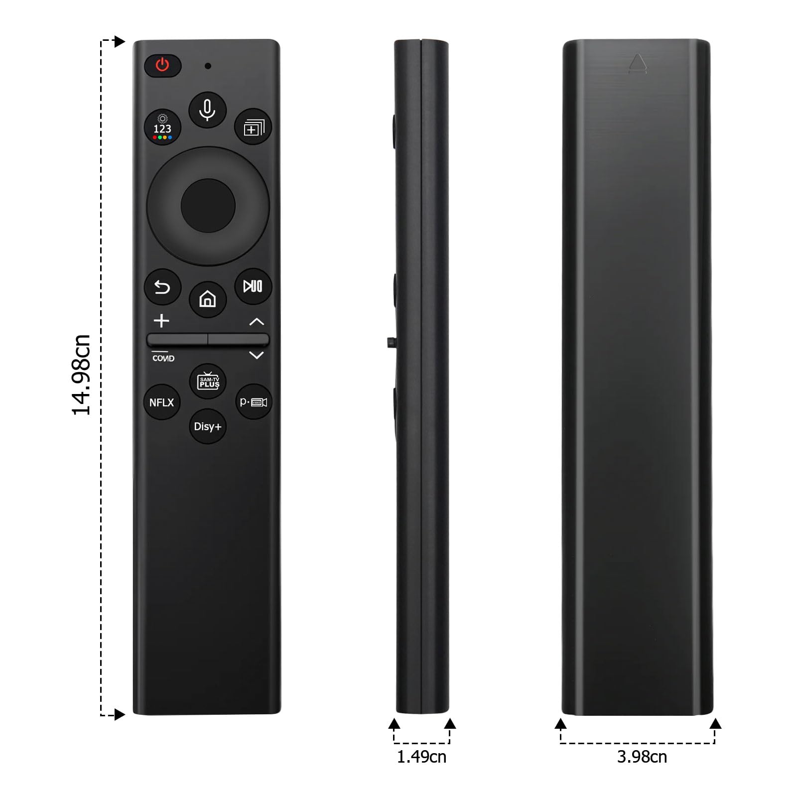 Telecomando vocale di ricambio per Smart TV Samsung, compatibile con BN59-01385A (senza cella solare), per la maggior parte dei televisori Frame 2018-2023, Crystal, UHD, QLED, curvi, 4K, 8K