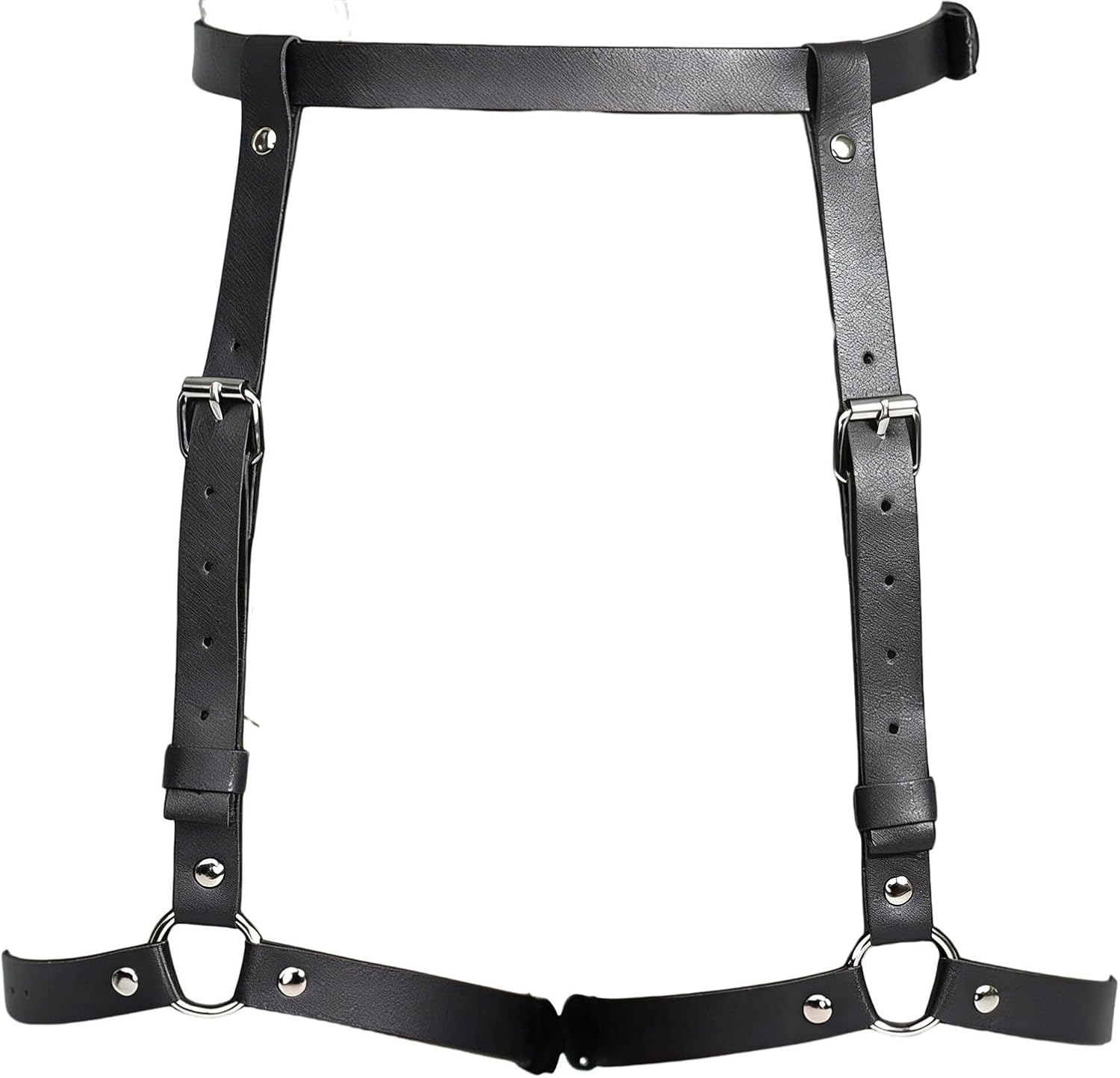 Alvivi Goth Rave Accessories with Adjustable Leather Thigh Harness Belt Punk Legwear Strap for Cosplay Party