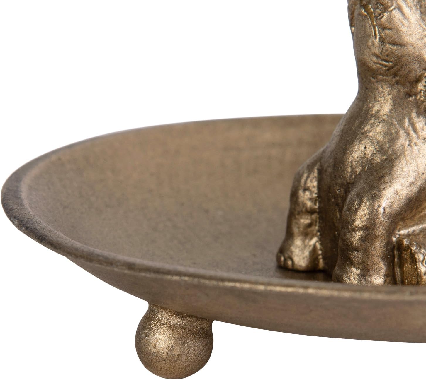 NIKKY HOME Vintage Gold Ring Holder Jewelry Dish, Good Luck Elephant Trinket Display Decorative Metal Tray Bowl Classy Birthday Gifts for Women