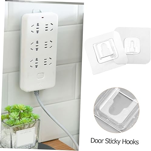 Miniatura 3 de Cabilock 12 juegos de ganchos adhesivos de doble cara para baño, cocina, instalación sin rastro
