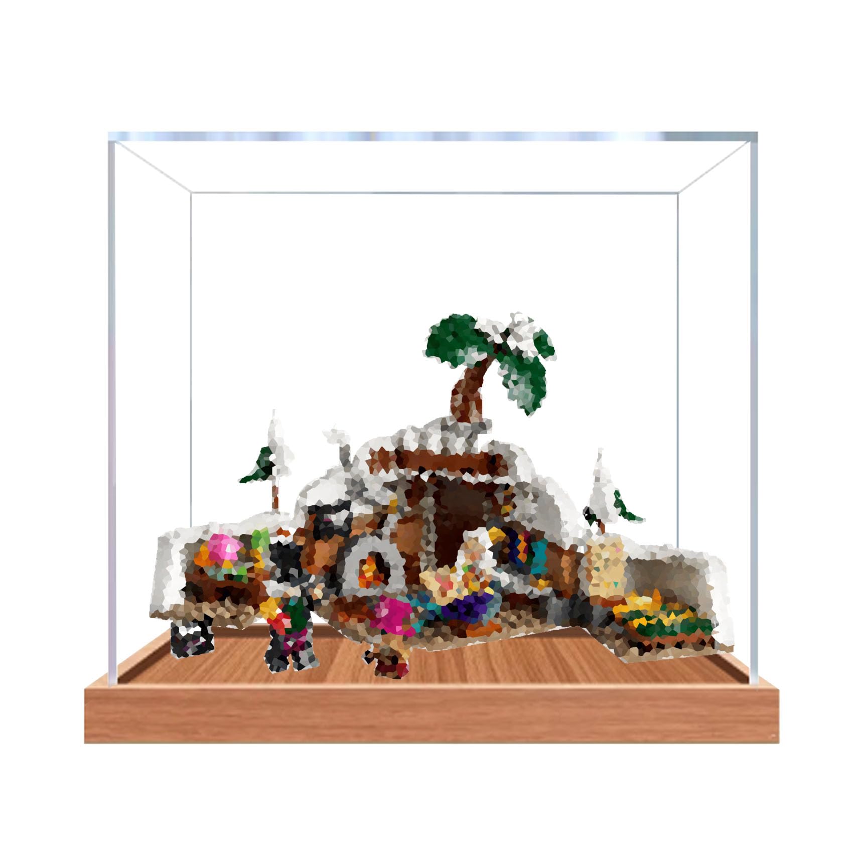 Dustproof acrylic Display Case for Le-go 75641 Hideout Model-display box only (StyleB 2mm)