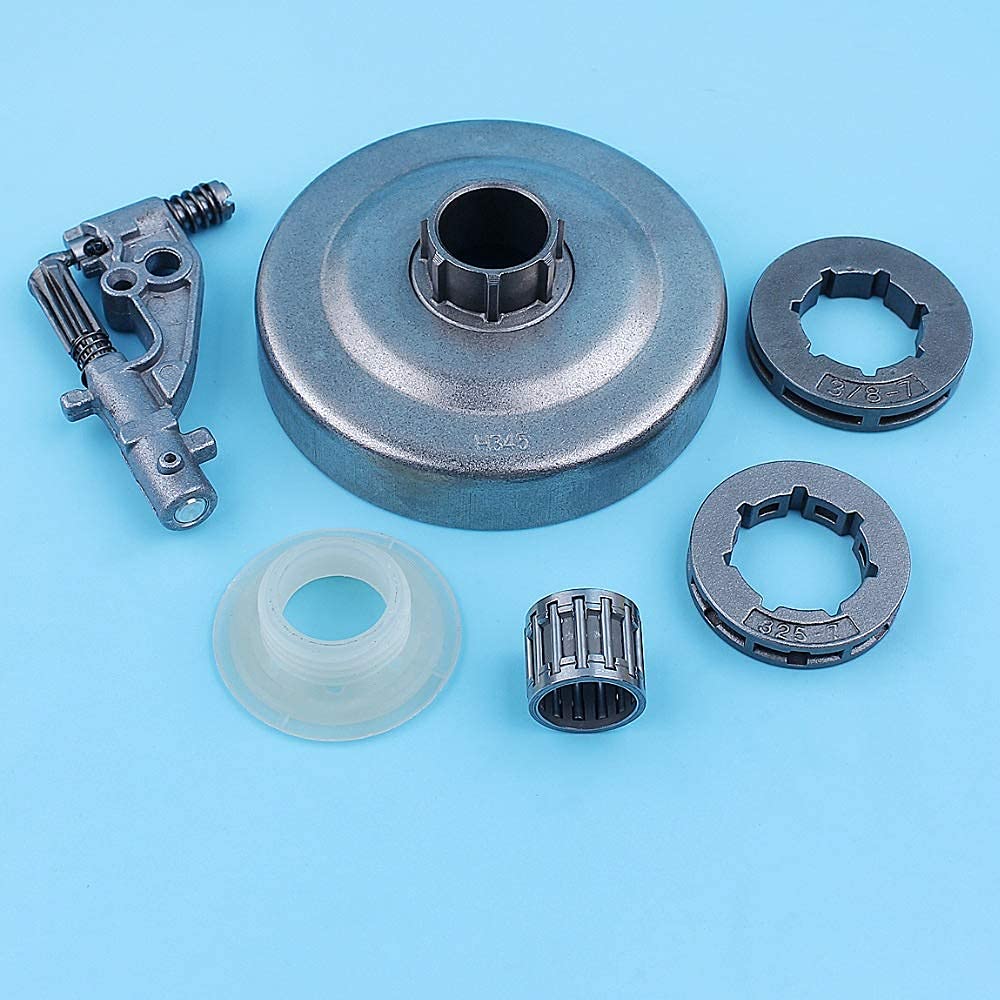Kit de cojinete de Aguja de Rueda Dentada de Tambor de Embrague de Bomba de Aceite Compatible con Husqvarna 357XP 359357 XP Repuesto de Motosierra