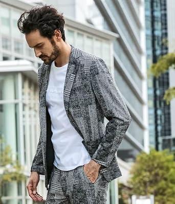 ウノピュウノウグァーレトレ テーラードジャケットズボン　太ストライプ Y260 ウノピュウノウグァーレトレ テーラードジャケットズボン 太