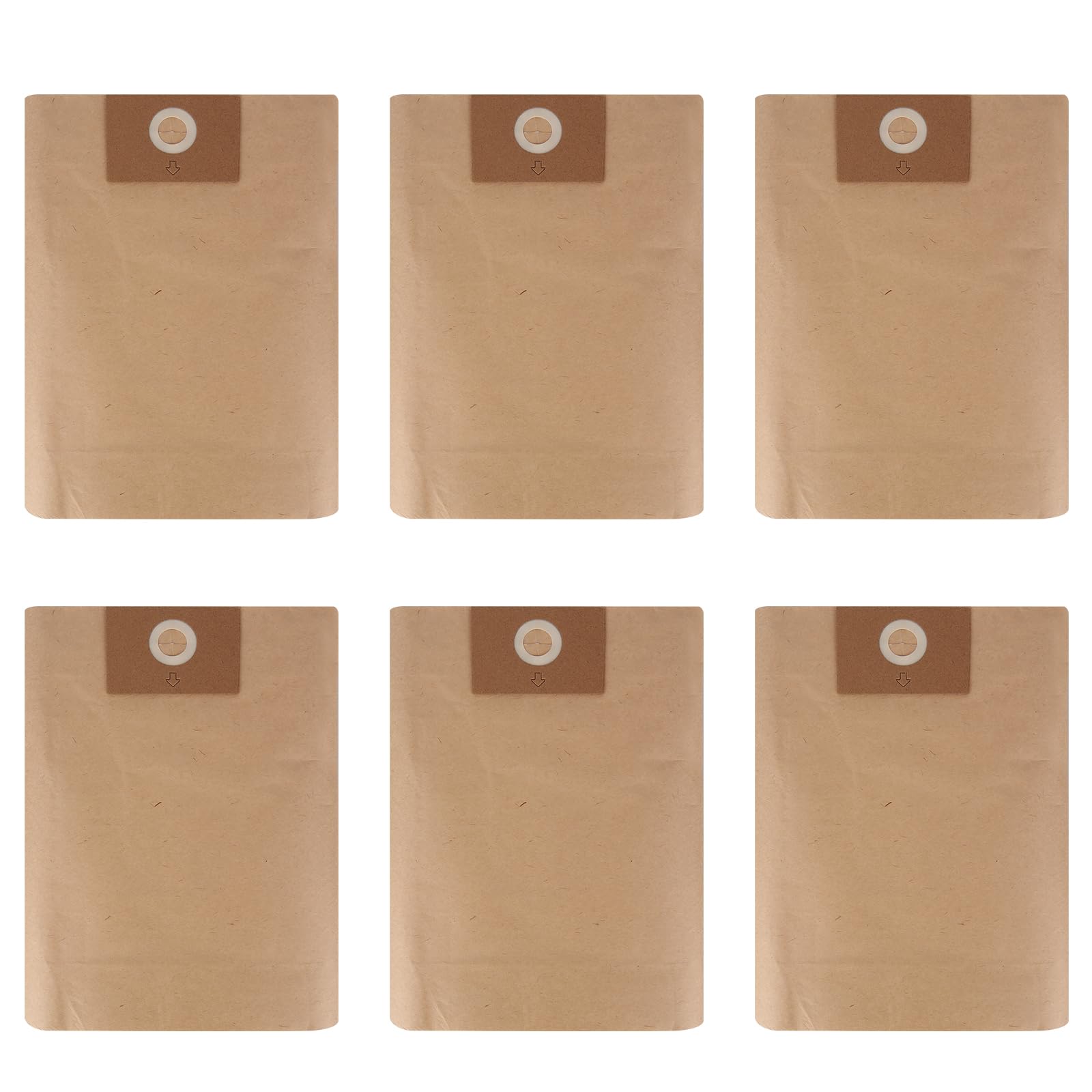 25-1230 Disposable Dust Bags Replacement for Stanley 4-5 Gallon Wet/Dry Vacuums SL18129, SL18130, SL18130P （6Pcs）