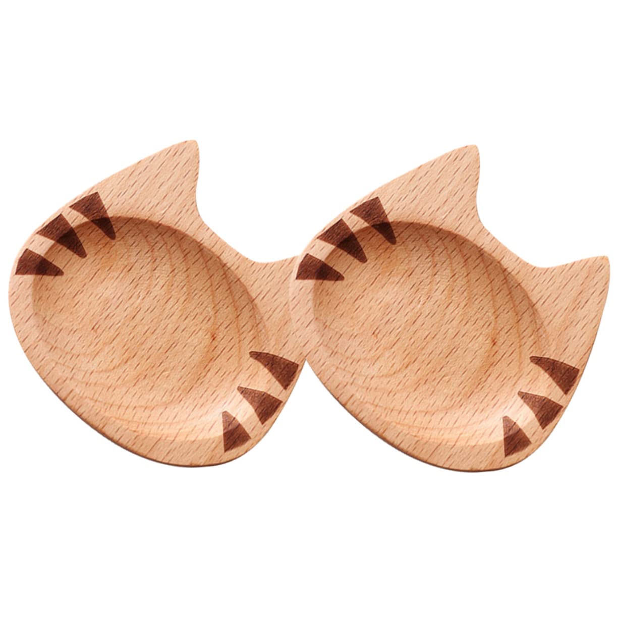 STOBAZA 2pcs Cartoon Cat Shape Snack Plates ...