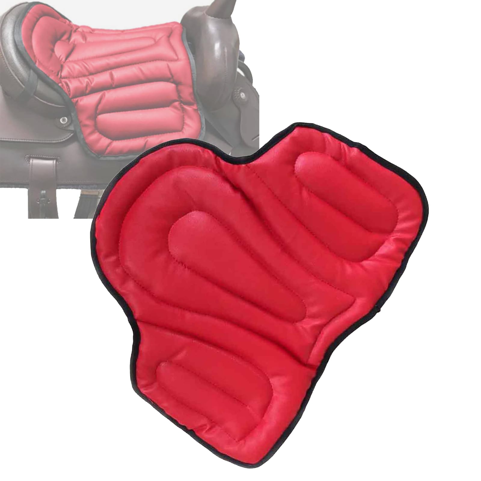 Tapis de selle de cheval rouge 45x55 cm épais et amortissant
