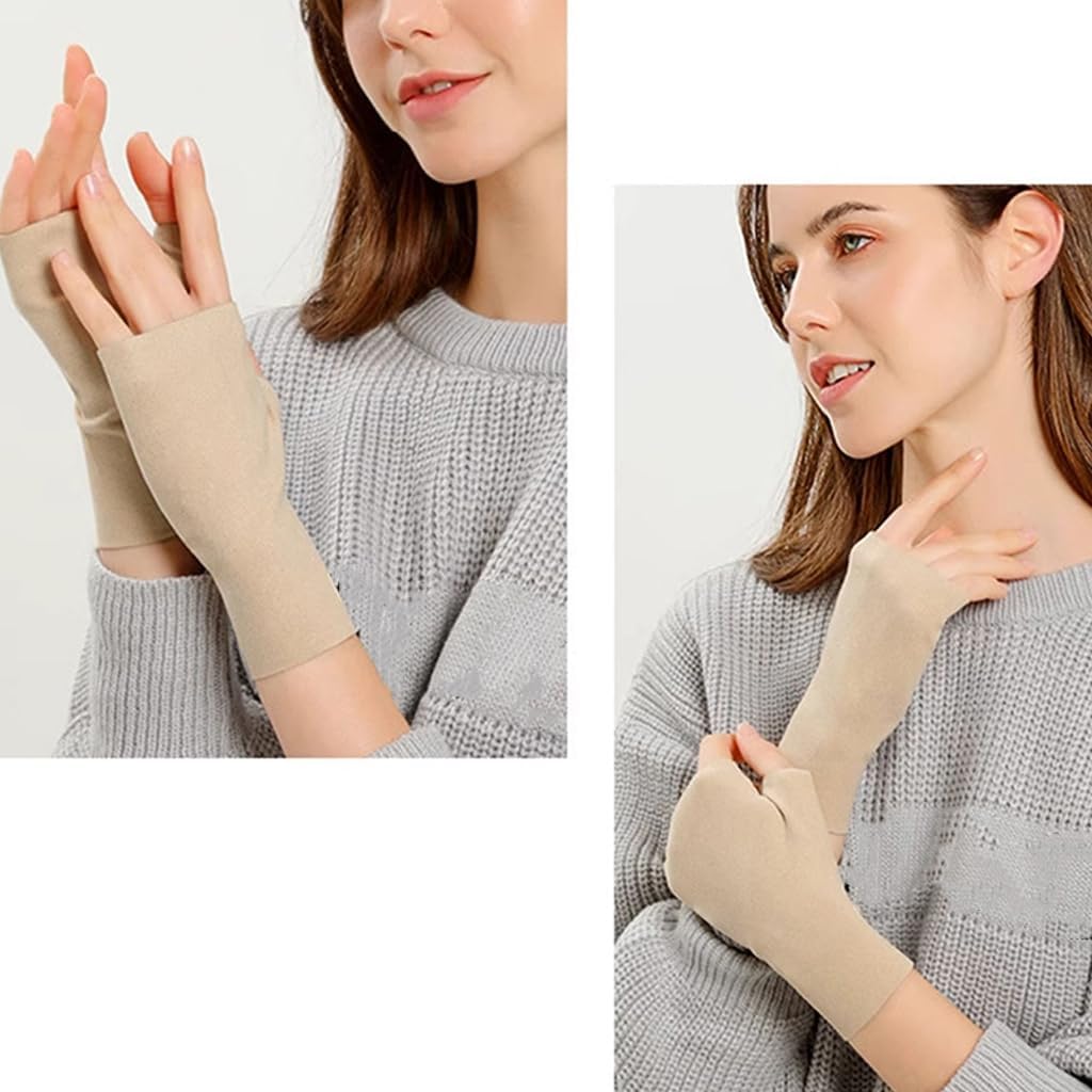 Warm Fingerless Gloves with Pocket Fingers for Cold Weather Outdoor Lightweight and Polyester