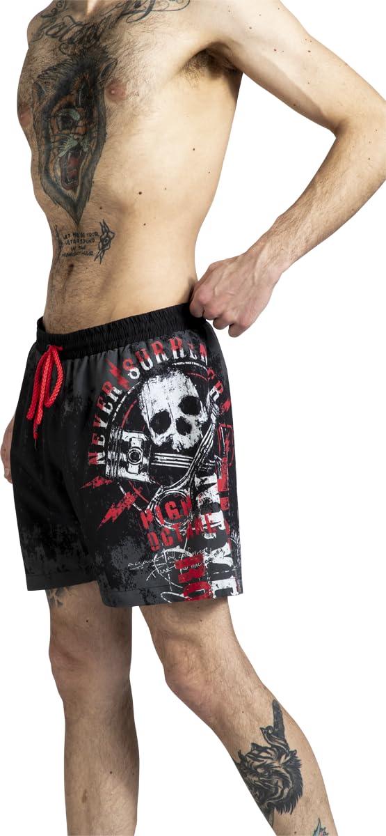Rock Rebel by EMP Uomo Bermuda Free Spirit Badeshorts Multicolore