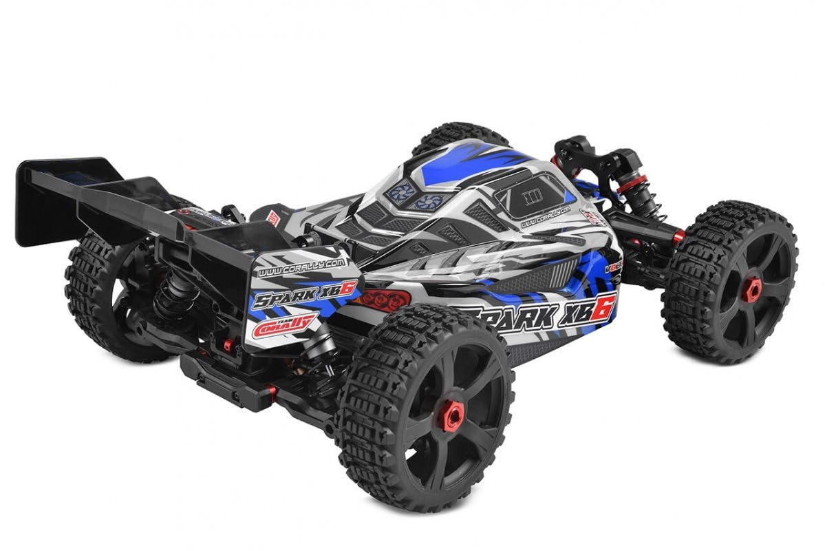 Corally RC Auto Spark XB-6 RTR niebieski 4WD 1:8 Buggy 6S bezszczotkowy Power - bez baterii, bez ładowarki
