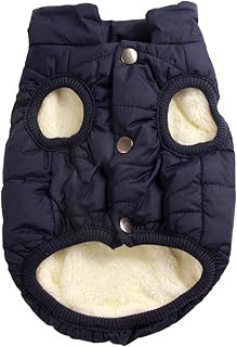 JoyDaog 2-Layer Fleece Lined Dog Coat Warm Winter Cold Weather Super Soft Windproof Dog Vest Red, XS product image