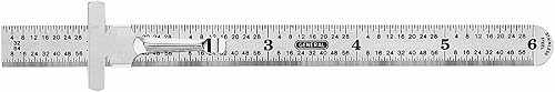 General Tools Regla de acero inoxidable de precisión flexible 3001 de 6 pulgadas, cromo