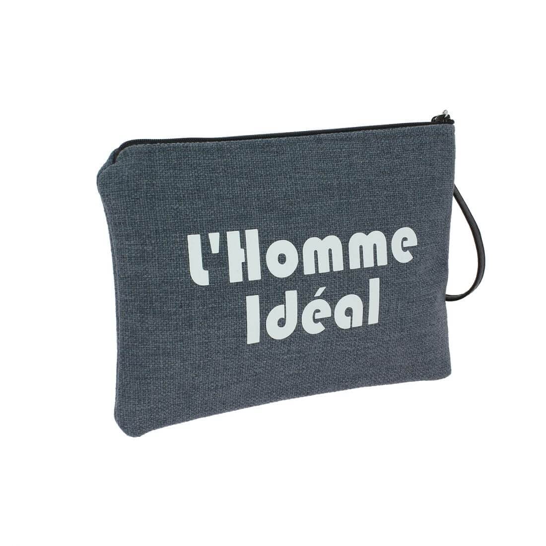 Trousse de toilette homme Emmanuel Création Bordeaux bleu jeans. Accessoire de voyage uni.