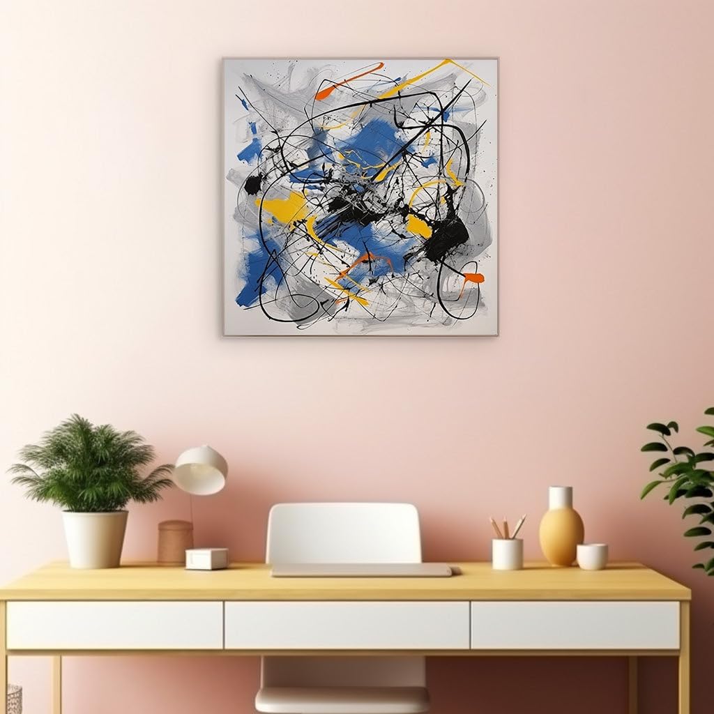 Canvas for Living room. Vivid Brushstrokes of Life Unleash Dynamic Energy on Canvas, 27 x 18 inch Canvas Wall Art - Contemporary Masterpieces - Zen Wall Decor - 69x46 cm (27x18 inch)