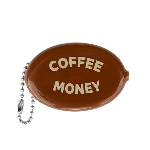 Rubber Squeeze Coin Pouch Coffee Money Change Purse | Brown