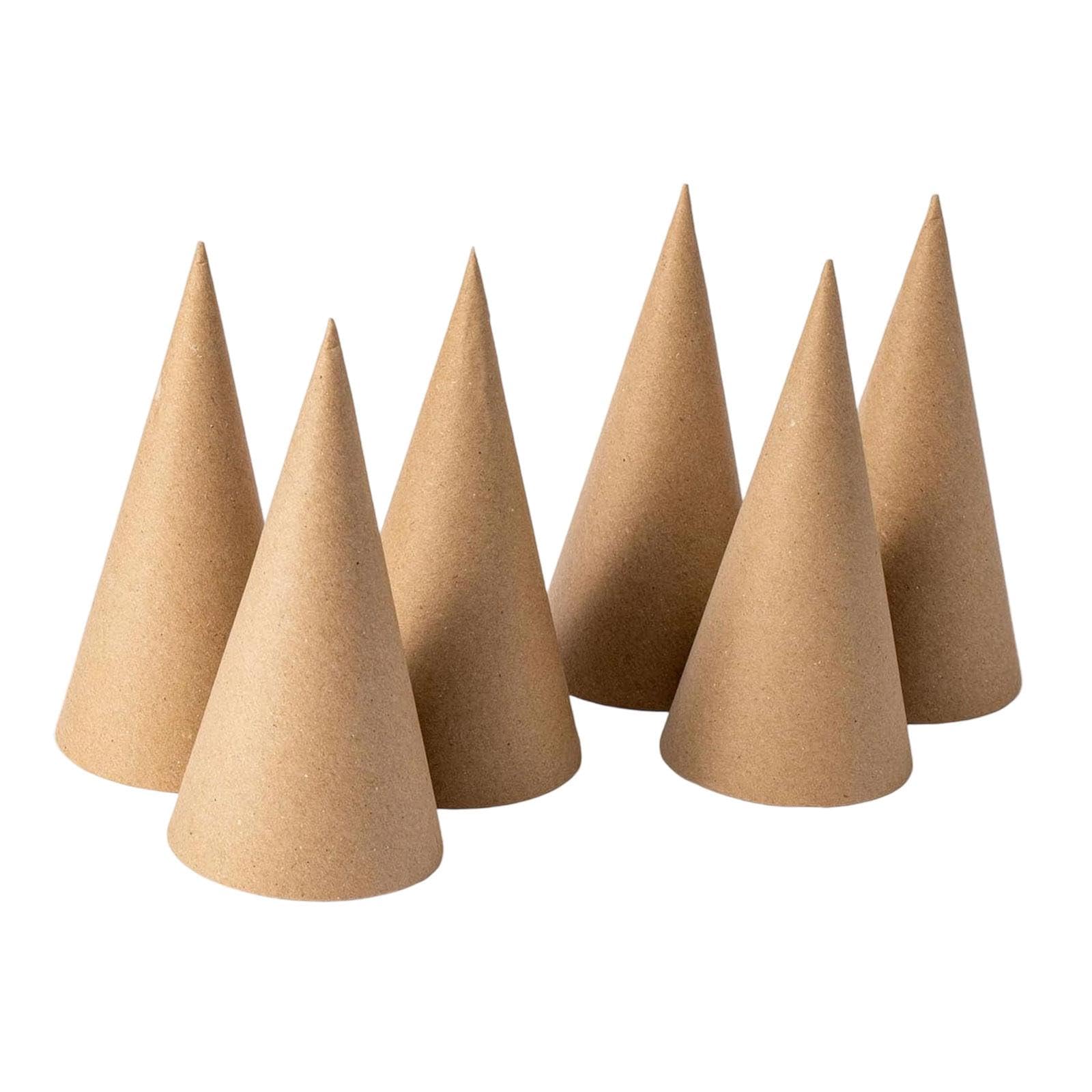 Conos de Papel de 15cm Paquete de 6 Cartón Versátiles