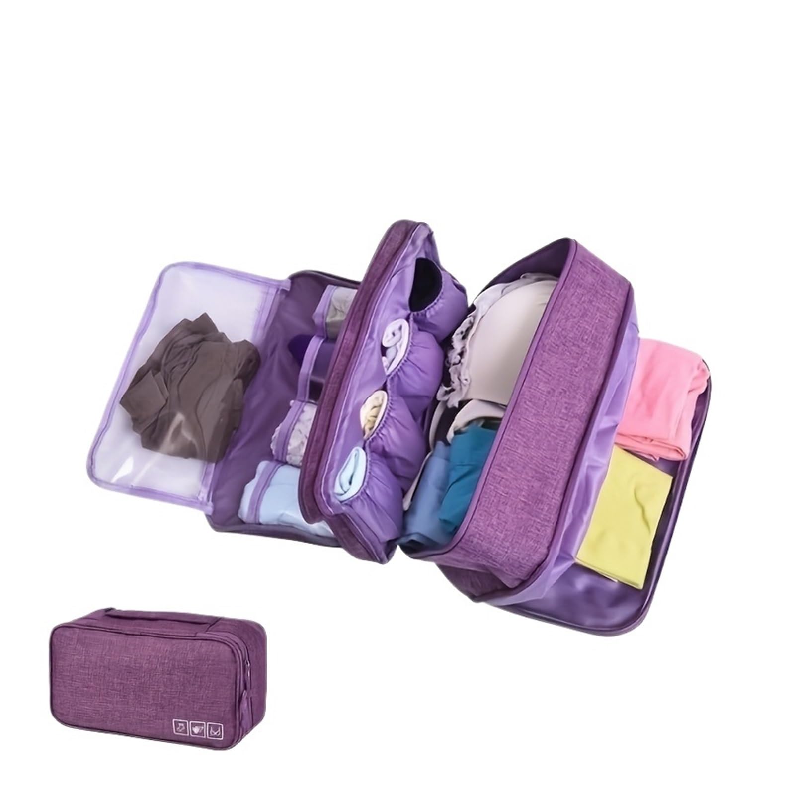 Organizer da viaggio 1 pezzo - Borsa portaoggetti con cerniera for biancheria intima(1PC Purple)
