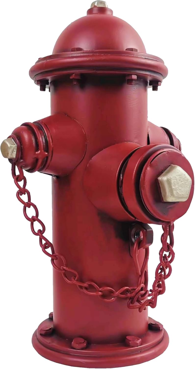 Fire Hydrant Model Money Bank Home Ornaments Figurines Iron Coin Bank Money Saving Piggy Bank Vintage Miniature Figurines Home Decoration Creative Gift for Children