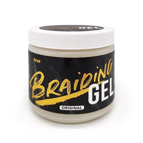 Taha Gel para trenzar regular, suavizante, suavizante, formulado especialmente con ingredientes naturales, 16 onzas (paquete de 1)