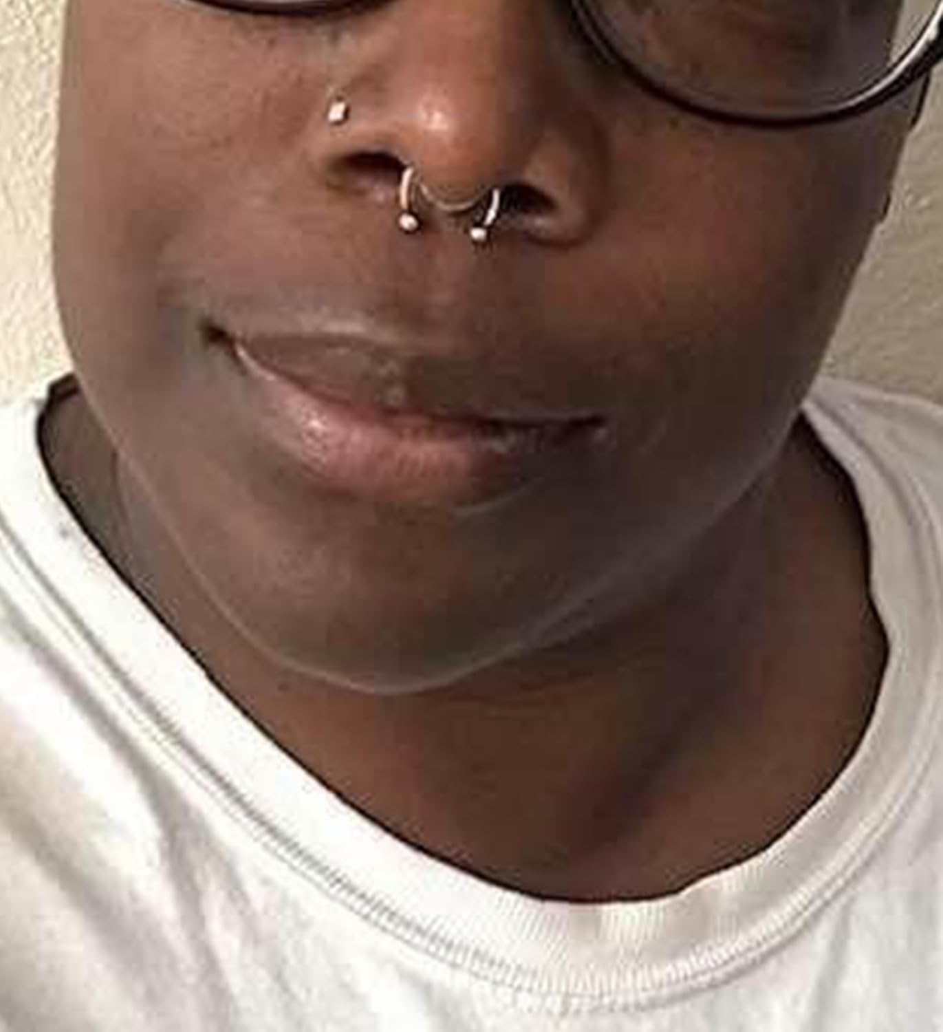 MODRSA Fake Nose Ring Hoop Double Fake Septum Rings Fake Nose Piercing Clip on Earring Hoops Faux Nose Rings Lip Ring - Image 7