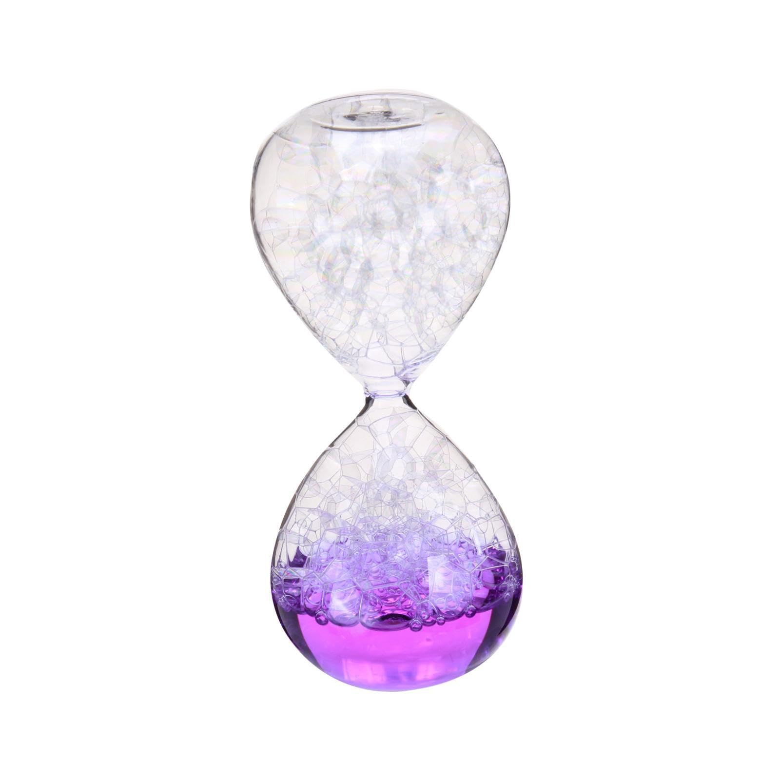 PIXZCSA Handmade Craft Hourglass Desktop Decoration Beautifully Crafted Bubbling Hourglass Elevates Any Desk Decor While Providing Unique Pleasure Motions