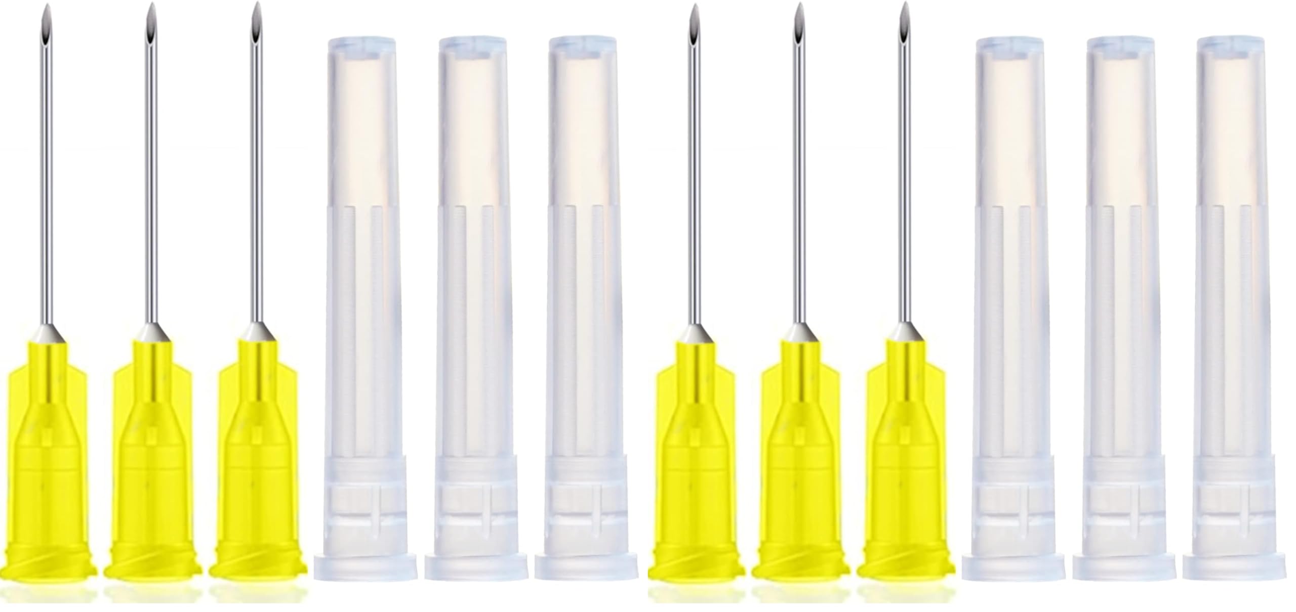 200 Pack 20Ga 1Inch Sterile Disposable Injection Needl with Cap for Scientific and Industrial Dispensing Needl Accessories