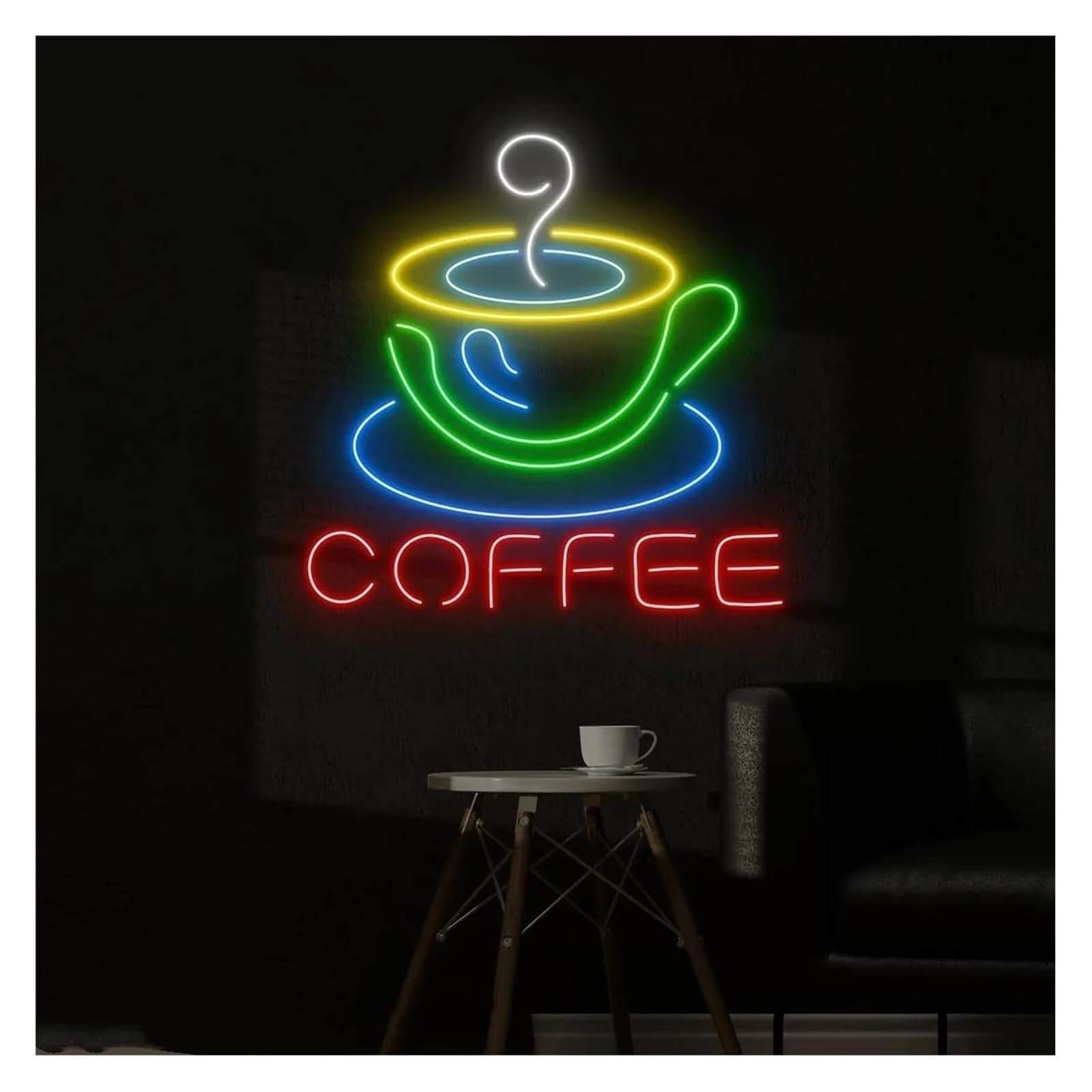 Lampe Néon Pour enseigne au néon Café avec tasse lumineuse pour club Bureau Hôtel Magasin Mariage