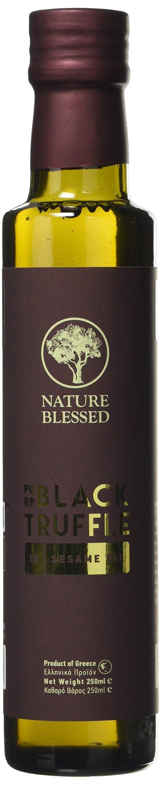 Nature Blessed Black Truffle in Sesame Oil 250ml – Gourmet Truffle Oil Blend, Aromatic Finishing Oil for Pasta & Risotto