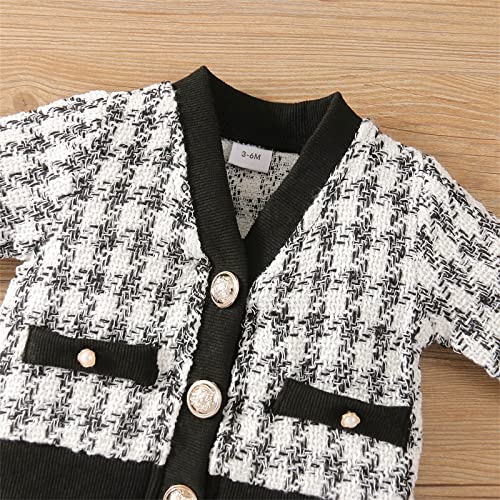 Babys Newborn Infant Girls Spring Autumn Plaid Long Sleeve Pants Coat Jacket Tops Costume Clothes Cl