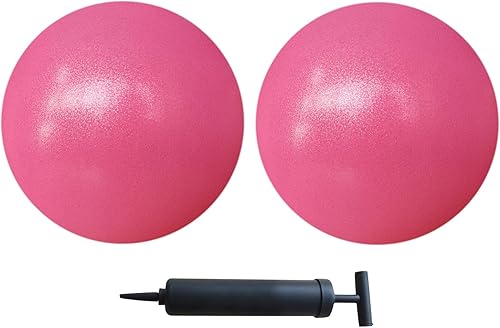 Miniatura 2 de AppleRound Pelota de pilates de 9 pulgadas, paquete de 2 con 1 bomba, pelota de ejercicio pequeña para pilates, yoga, fitness, terapia física,