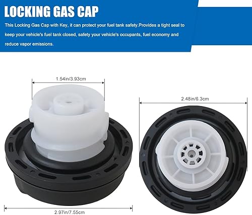 Miniatura 2 de Tapa de gas con bloqueo, tapa de combustible con bloqueo 5278655AA para Dodge Jeep Chrysler 2000-2020 - Ram 1500 2500 3500, Journey, Caravan,