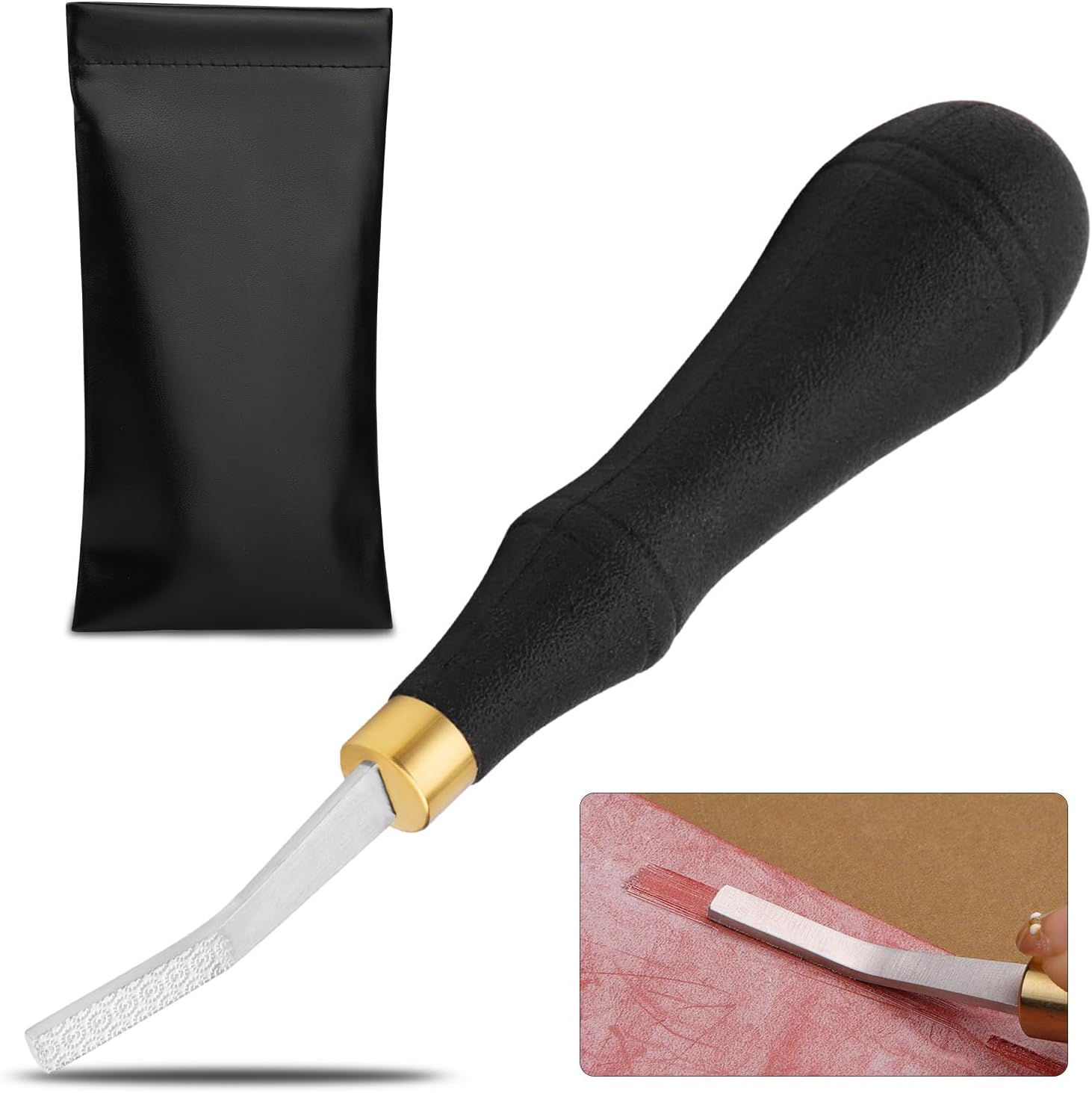 DIUDUS Pro Detail Rougher, Leather Roughing Tool Roughing Leather Craft Surface Tool, Leather Polish File Tool with Ergonomic Handle Leather Working Leathercraft Tools for Edge Polishing(5mm)