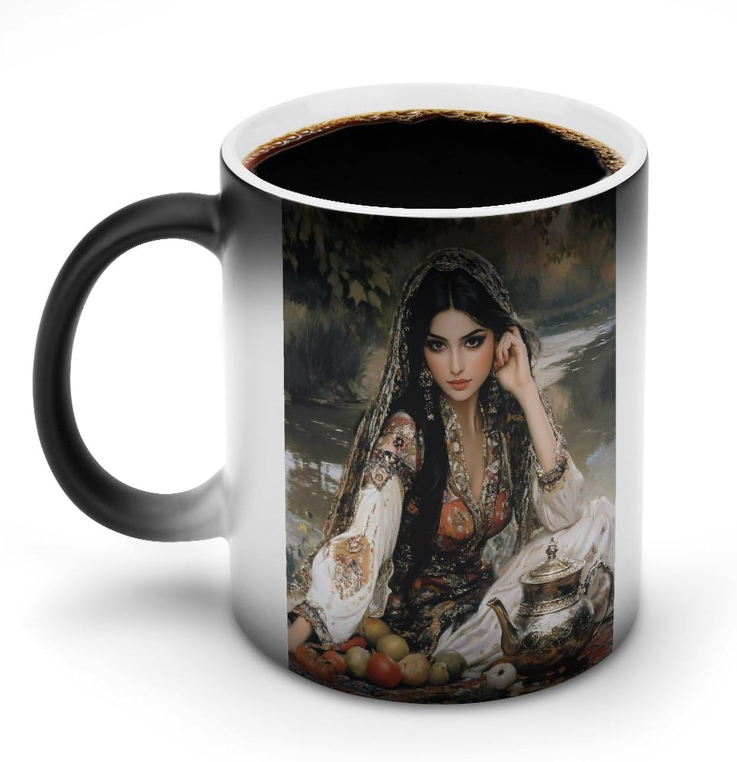 Persian Woman Funny Color Changing Coffee Mug Ceramic Magic Cup Personalized Discoloration Tea Mugs