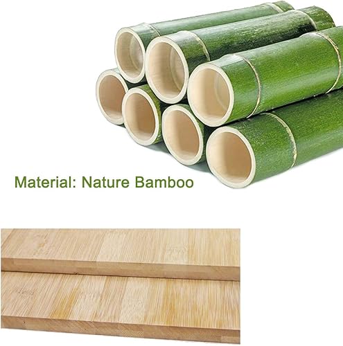 Miniatura 6 de Bamboo Wine Glass Holder, Hold Up to 6 Wine Glasses, Hanging Stemware Display Rack, Under Cabinet Mounted Wine Glass Drying Storage Hanger Organizer