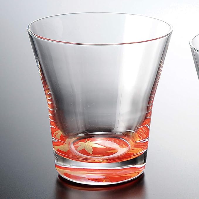 Vaso Free Glass Nakanishi Kogyo 0770036, Hojas de Otoño, Set de 2 miniatura 3