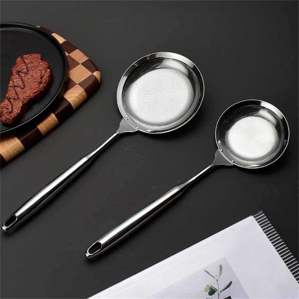 Stainless Steel Fat Skimmer For Cooking,Fine Mesh Strainer Fat Skimmer Spoon